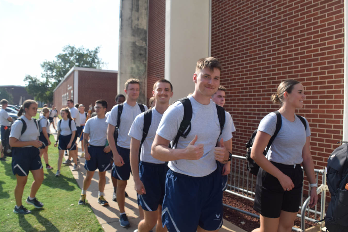 Cadets on their way to PT