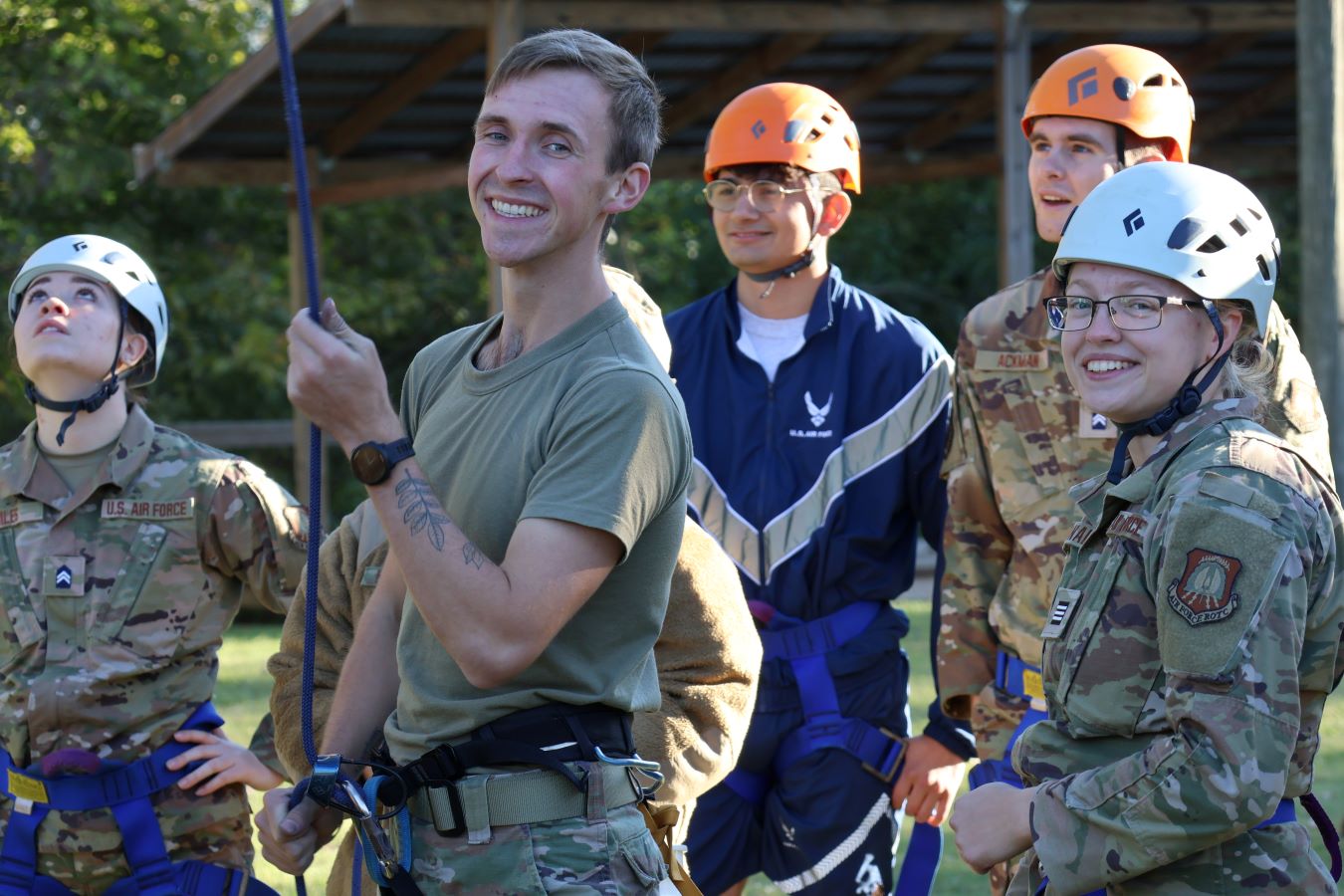 cadets at ropes course